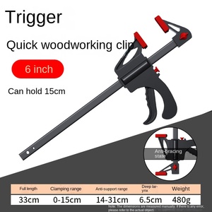 Pince de serrage en acier A3 non réglable pour le travail du bois, support de fixation rapide et robuste, outil spécial en forme de F, vente en gros d'usine - Product Image 6