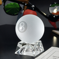 Nouvelle Arrivée Trophée de Basketball et de Football en Verre Cristal Transparent, Sphère en Cristal K9 Clair Sablée