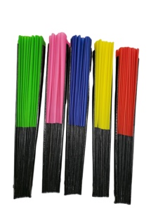 Abanico de Bambú Plegable de Kung Fu con Sonido Fuerte, para Sublimación, Blanco y Negro, Mango de Plástico, 33 cm - Product Image 2