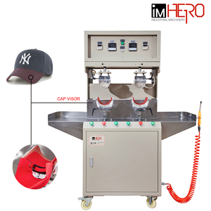 DIFERENTES TIPOS DE MÁQUINAS AUTOMÁTICAS PARA PLANCHAR GORRAS, MINI, DE UN SOLO CABEZAL Y DOBLE CABEZAL; MÁQUINAS PARA HACER GORRAS IMHERO - Product Image 5
