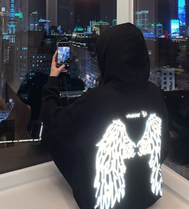 Sudadera con Capucha de Invierno de Alta Gama, con Cierre, Estilo Holgado, Bordado Personalizado, Impresión Reflectante, Tejido de Punto Transpirable, Combinable con Todo, para Parejas - Product Image 2