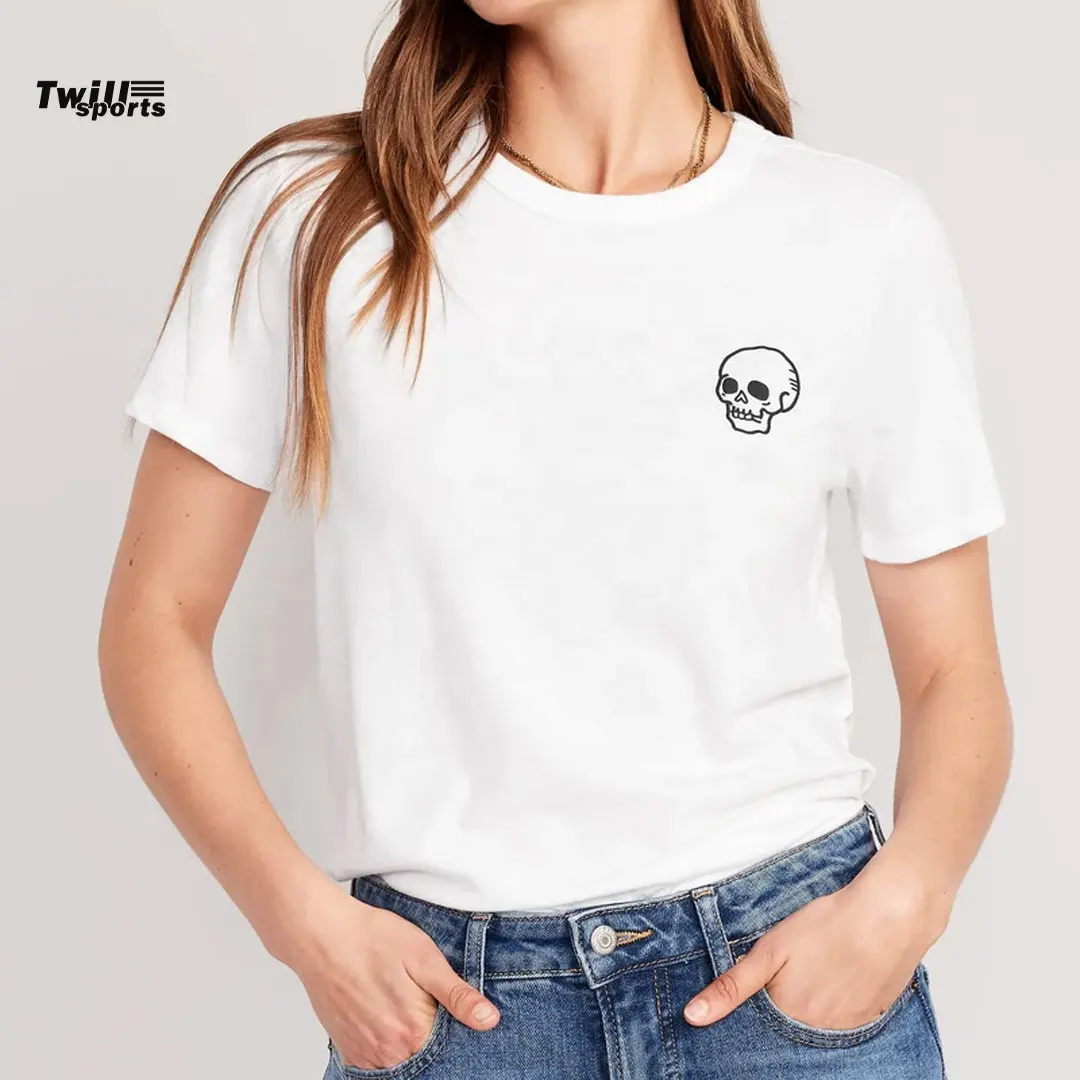 Custom Heren 100% Katoen Blanco Effen Tshirt Groothandel Hoge Kwaliteit Bedrukt Logo Heren T-Shirt Witte T-Shirts Voor Vrouwen