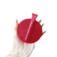 Pochette cosmétique ronde en silicone avec dragonne, fermeture éclair, étui de rangement portable pour rouges à lèvres et brillants à lèvres, organiseur d'écouteurs