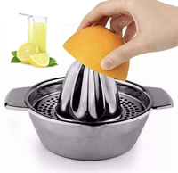 Alat Peras Lemon Manual dari Baja Tahan Karat 304, Alat Peras Jeruk Portabel, Alat Peras Jeruk Mini