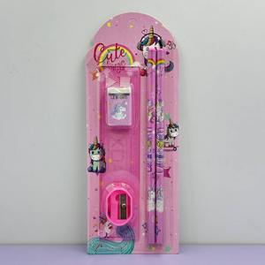 Papelería de dibujos animados, conjunto de cinco piezas, suministros escolares para estudiantes de jardín de infantes, traje de escuela primaria, regalos de apertura, premios, papelería - Product Image 1