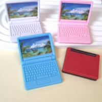 Mini Laptop de 43*35MM, Accesorios para Muñecas, Computadora Portátil Plegable, Juguete de Oficina, Mini Muñecas, Miniaturas para Jardín de Hadas, 100 Piezas