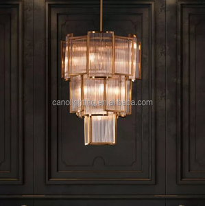2025 stile speciale 3 strati lampada a sospensione rotonda in oro moderno lampadario a forma di Home Hotel per la hall lungo lampadario di cristallo - Product Image 3