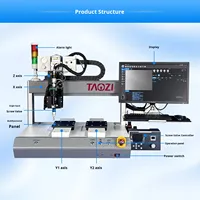 Dispenseur de colle entièrement automatique de précision à quatre axes pour tôles, avec vision CCD, double station et valve à vis à liquide unique