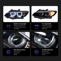 Feux avant Angel Eyes LED DRL avec clignotants pour BMW Série 3 E92 E93 2006-2012, remplacement direct, version modifiée