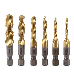Juego de Machos de Roscar Espirales HSS M3 a M10 con Vástago Hexagonal Recubiertos de Titanio para Herramientas de Perforación de Acero - Product Image 1