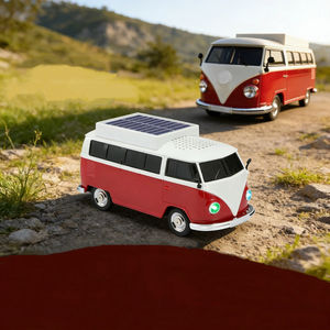 Haut-parleur Bluetooth Alecter Solar Retro Inspired Minibus 66mm Batterie 1200mAh Portée 10m TF/Clé USB/Radio Système audio portable - Product Image 2