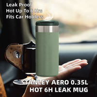 Mug isotherme sous vide Aerolight Transit Classic en acier inoxydable 0,35 L, anti-fuite, isolation thermique 6 heures, support de voiture minimaliste