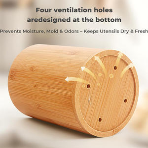 Organizador de Utensilios de Bambú Sostenible, Grande, para Cocina, para Cucharas, Palillos, Espátulas, Encimera y <span class=keywords><strong>Despensa</strong></span> - Product Image 3