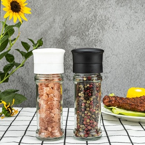 Proveedor profesional, botella de molienda de 100ml, coctelera de pimienta negra, juego de molinillo de sal y pimienta, molinillos de sal de vidrio - Product Image 3