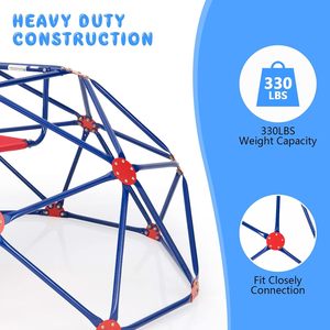 Premium 8FT struttura in acciaio arrampicata cupola scivolo per bambini all'aperto giungla palestra arrampicata geometrica per cortili della scuola - Product Image 4