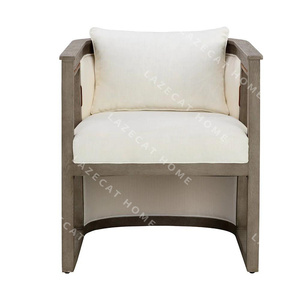 Sillones de madera de roble clásicos de diseño escandinavo, marco de madera contrachapada maciza para muebles del hogar para sala de estar - Product Image 3