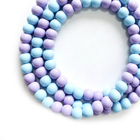 Câble de charge USB perlé avec perles rondes Macaron, décor élégant, 3 en 1, universel, pour synchronisation de données de téléphone portable