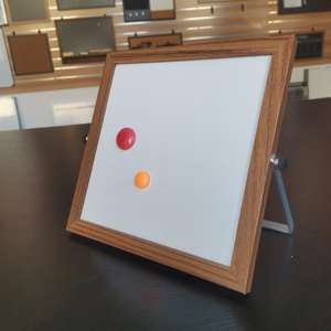 Tableau blanc effaçable à sec 25x25cm cadre en bois magnétique double face mini tableau blanc pliable pour enfants tableaux interactifs - Product Image 1
