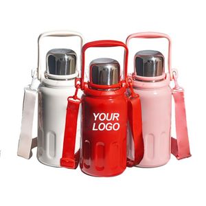 Bouteille isotherme en acier inoxydable personnalisable avec logo, grande capacité, portable, pour étudiants et activités de plein air - Product Image 1