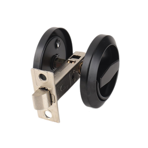 Kunci Pintu Tersembunyi Stainless Steel Hitam Bulat Deadbolt Tersembunyi Kunci Pintu Depan Kunci Pintu Lipat Gagang Pintu Lipat Tanpa Kunci - Product Image 2