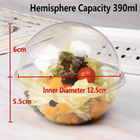 Boîte transparente en PET recyclable pour mousse, emballage ovale transparent en gros pour pâtisserie, tiramisu, dessert, gâteau, salade à emporter avec poignée