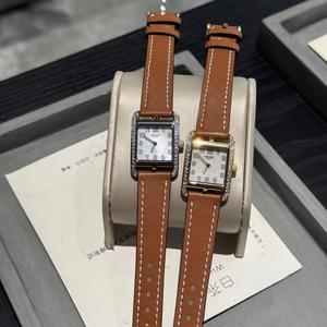 Reloj Analógico Cuadrado de Lujo para Mujer, Marca H 2025, con Correa de Cuero Pequeña, Esfera de Cristal, Movimiento de Cuarzo, por Stop Watch - Product Image 3