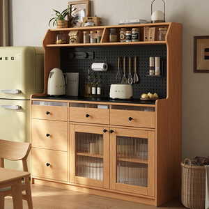 Gabinete de Almacenamiento Escandinavo Moderno XHA con Panel Perforado, 2 Estantes y Puertas Planas para Sala de Estar y Uso Doméstico - Product Image 2