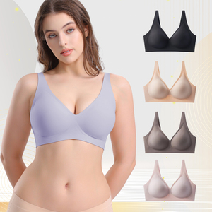 <span class=keywords><strong>Reggiseno</strong></span> Sexy Push up senza cuciture senza fili per donne taglie forti intimo intimo attivo comodo Lingerie taglie forti <span class=keywords><strong>di</strong></span> grandi seni - Product Image 1