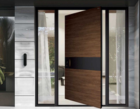 Porte de Sécurité Pivotante Blindée en Aluminium de Luxe, Moderne, à Rupture Thermique, pour Entrée Principale de Grande Villa, Anti-Effraction et Ignifugée