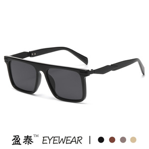 Lunettes de soleil carrées Yingtai Eyewear, verres PC UV400, unisexes, style streetwear tendance - Product Image 5