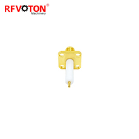 Connecteur SMA femelle coaxial RF à bride 4 trous avec isolateur allongé de 15 mm et broche de 3 mm