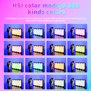 RGB LED Video Light Fotografía Regulable Panel plano Lámpara de relleno 2500-9000K Luz de filmación para Live Streaming Photo Studio - Product Image 4