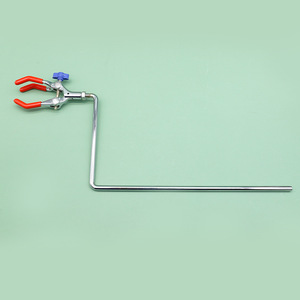 Huida Z-Type Three-Jaw <b>Clamp</b> <b>Right</b> <b>Angle</b> 8mm Zinc Alloy Electroplated Flask Test Tube Fixing - Product Image 2