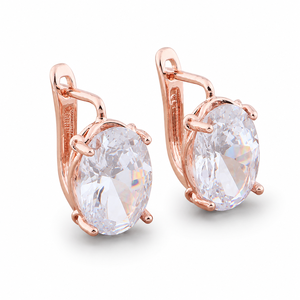 Orecchini pendenti ovali da donna, gioielli per le orecchie in stile romantico vintage alla moda - Product Image 3