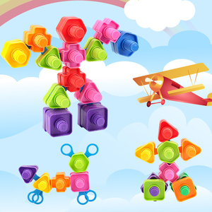 Giocattoli con Viti e Dadi da Assemblare per Bambini di <span class=keywords><strong>1</strong></span> <span class=keywords><strong>Anno</strong></span>, Blocchi Smontabili - Product Image 4