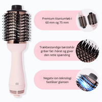 Brosse à air chaud en céramique 3-en-1 OEM sous marque privée, sèche-cheveux, volumateur, boucleur et lisseur pour salon et usage domestique