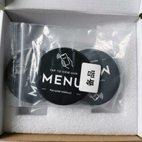Carte/autocollant en PVC (carré ou rond) 13,56 MHz NFC pour avis Google – Étiquette de rappel pour les commentaires – Matériaux Plexiglas/Acrylique acceptables