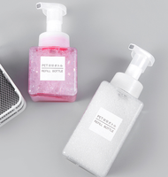 Bouteille en plastique transparente carrée de 8 oz, 16 oz, 22 oz avec pulvérisateur à pompe pour nettoyant visage, shampoing, savon, mousse, lavage, emballage pour animaux de compagnie