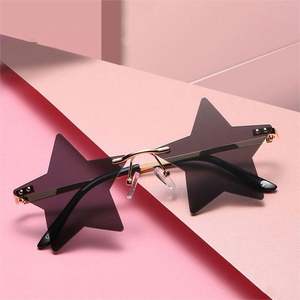 Gafas de Sol de Moda al por Mayor, Gafas de Sol sin Montura con Protección UV400, Gafas de Sol de Estrella de Cinco Puntas para Mujer - Product Image 3