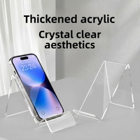 Support de téléphone de bureau en acrylique transparent épaissi, vente en gros d'usine, angle de vision ergonomique, étanche, hauteur réglable, flexible