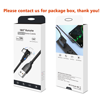 Offre Spéciale OEM à Angle droit Android IOS charge rapide mise à niveau flexion 180 degrés Rotation cuivre pur Type C câble de données Micro USB