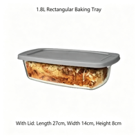 Plaque de cuisson rectangulaire en verre KZR, résistante à la chaleur et écologique, pour gâteaux, pain de mie, gâteaux au fromage légers, gâteaux au fromage et au yaourt
