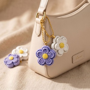 Portachiavi Clicker con Fiore Lavorato a Maglia Stampato in 3D, Giocattolo Antistress Push Pop, Cappuccio Meccanico per Chiavi, Ciondolo Fidget, Charm per Borsa, Regalo - Product Image 3