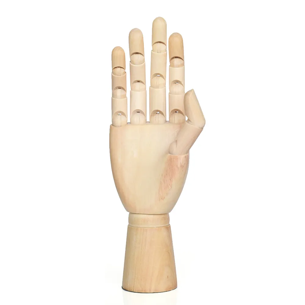 Hoge Kwaliteit 10 Inch 25 Cm Mannelijke En Vrouwelijke Links Rechts Houten Kunstenaar Hand Mannequin Voor Weergave En Woondecoratie