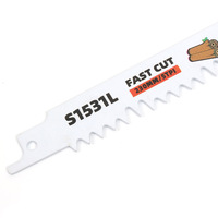 Lames de scie sauteuse S1531L 5Tpi HCS pour la coupe et la taille de bois brut et d'arbres, lames de scie sauteuse pour le métal