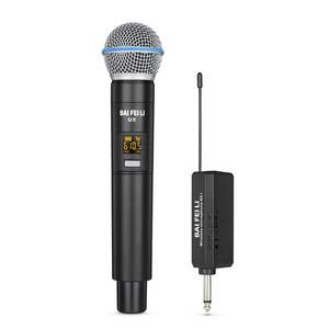 BAIFEILI U5 プロフェッショナルダイナミックベータマイク ハンドヘルドワイヤレスマイク 3.5mm接続 ポータブルサウンドカード 子供用 メタル - Product Image 1