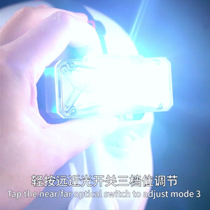 Lampe frontale intelligente multi-lumières rechargeable 2000 mAh COB LED avec bandeau réglable pour le travail en extérieur, la pêche et la course à pied - Product Image 5