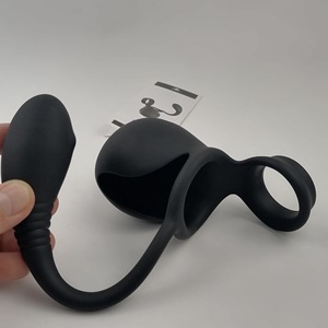 Kovida toptan 2 in 1 adam seks oyuncak popo fiş prostat masaj aleti horoz halka vibratör Anal Plug - Product Image 4