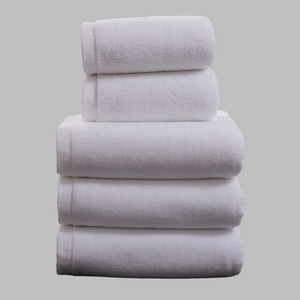 Khách Sạn Spa Khăn Set 100% Cotton Thêu Logo Màu Trắng Rắn Màu Sắc Nhanh Chóng Khô Bền Vững 1 Pcs Mặt Tay Khăn Tắm Bộ - Product Image 4