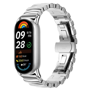 ODM HOLDMI, correa de metal de lujo, <span class=keywords><strong>serie</strong></span> 80106, hebilla de bambú de oro rosa, sólido SS MiBand 8, pulsera de reloj de una pieza unida <span class=keywords><strong>Mi</strong></span> - Product Image 4